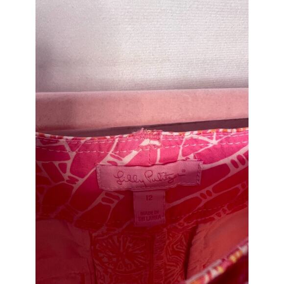 Lilly Pulitzer Size 12 Shorts Orange Bicycles - Picture 2 of 3